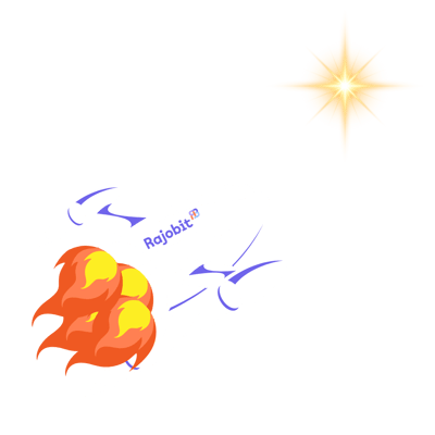 Raketti ja tähti - white