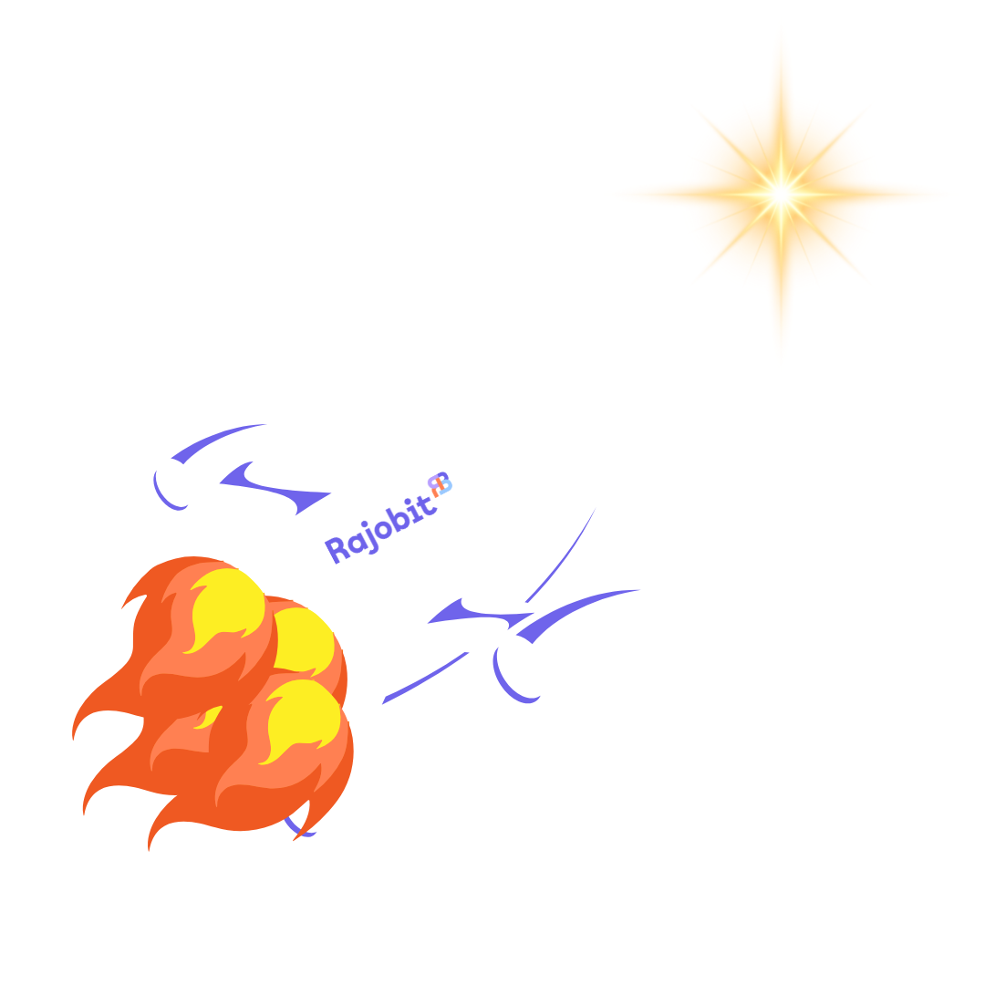 Raketti ja tähti - white